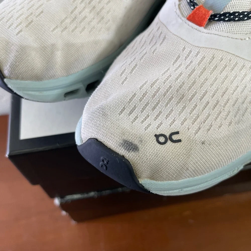 On Cloudmonster Frost‎ Surf White Athletic Running Shoes Sneakers Men's 12 US